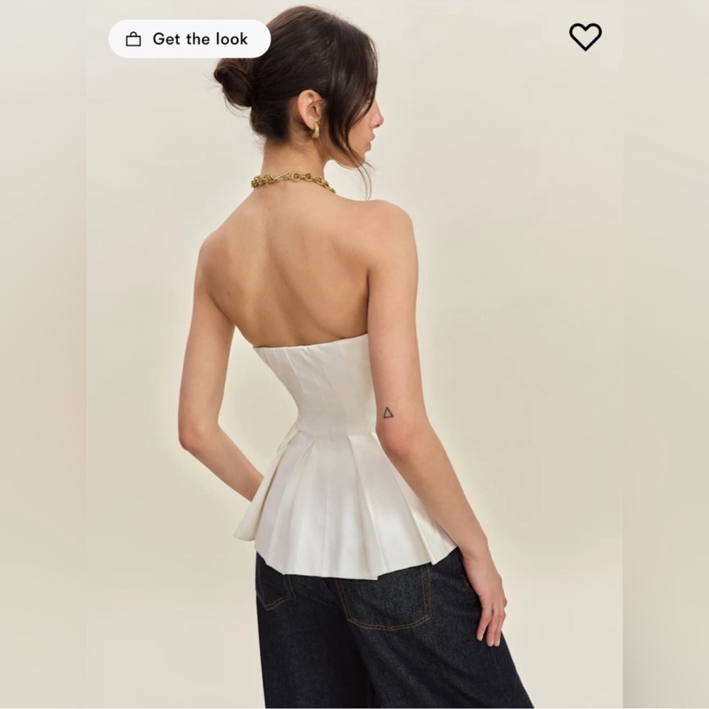 NWT Reformation Ashlyn Strapless Top - Picture 3 of 9